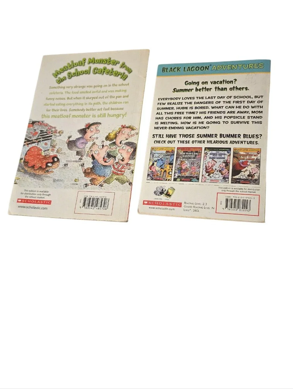 Black Lagoon Book Lot 2 Mike Thaler Meatloaf Monster Summer Vacation Scholastic